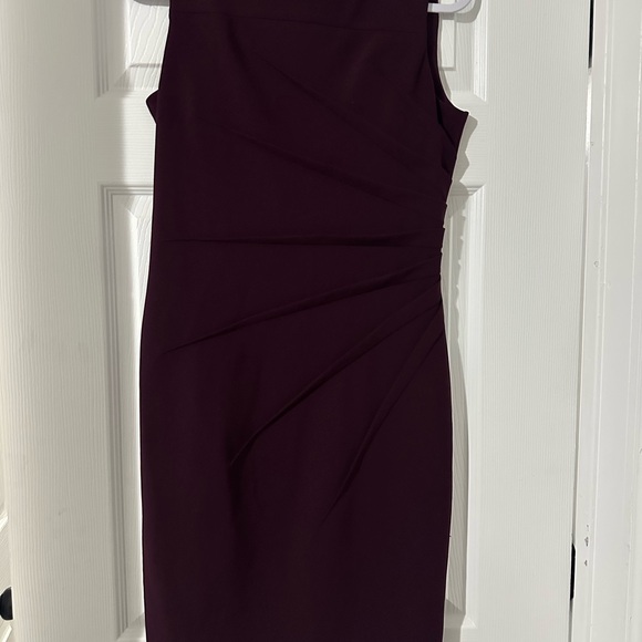 Calvin Klein Purple Sheath Midi Dress Mock Neck Sleeveless - Picture 1 of 5